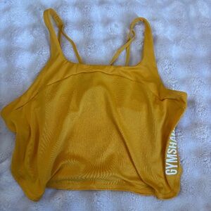 Gymshark Yellow Crop Top - Small